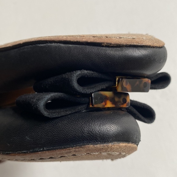Tory Burch Chase Ballet Nappa Leather Flats - Chase Bow in Black, Size 6.5M - Picture 15 of 16